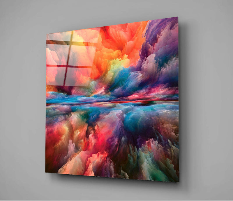 Color Explosion Glass Wall Art