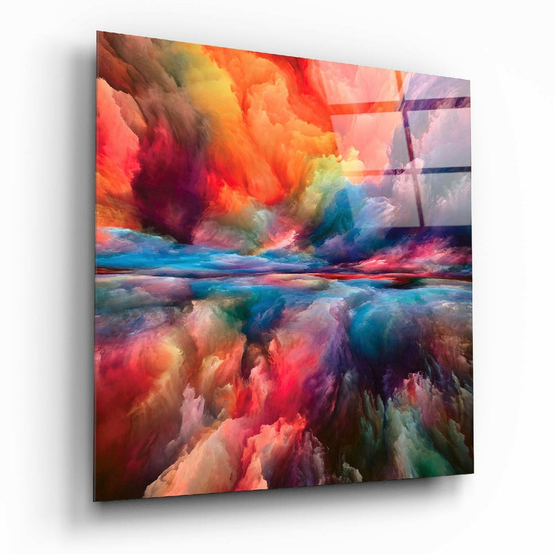 Color Explosion Glass Wall Art