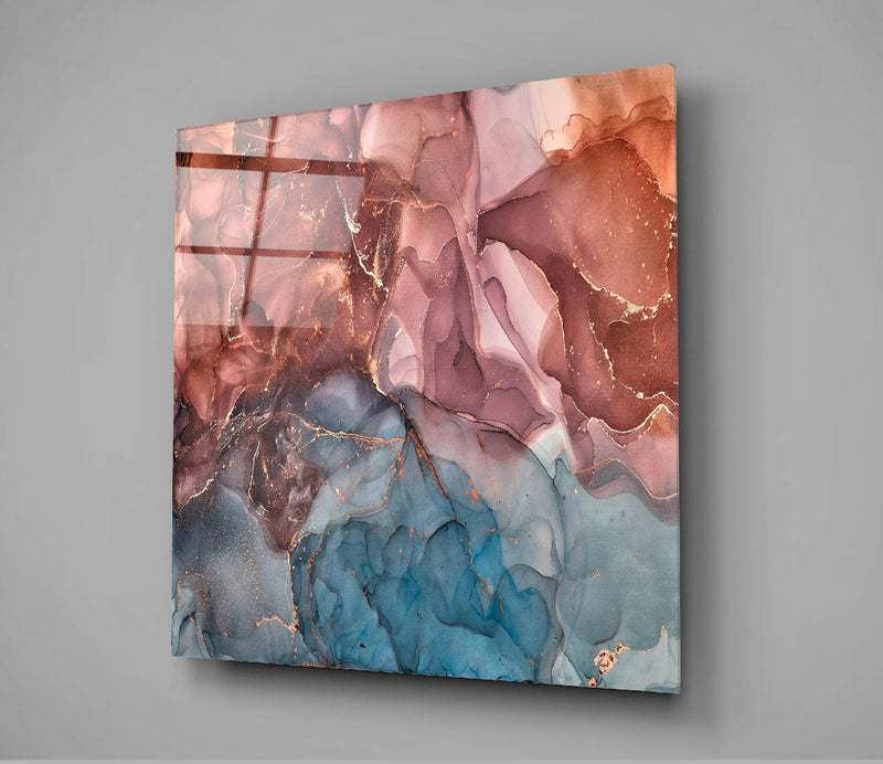 Colored Marble Glass Wall Art