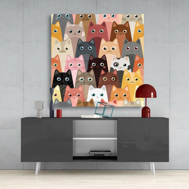 Cats Glass Wall Art