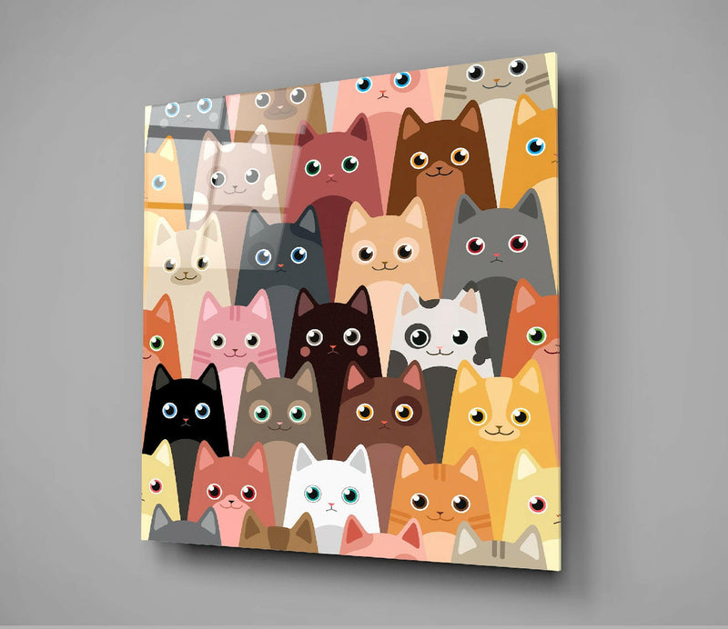 Cats Glass Wall Art