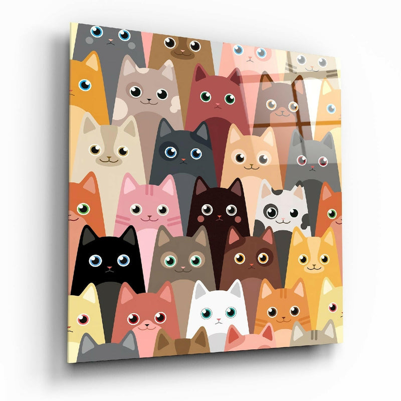 Cats Glass Wall Art