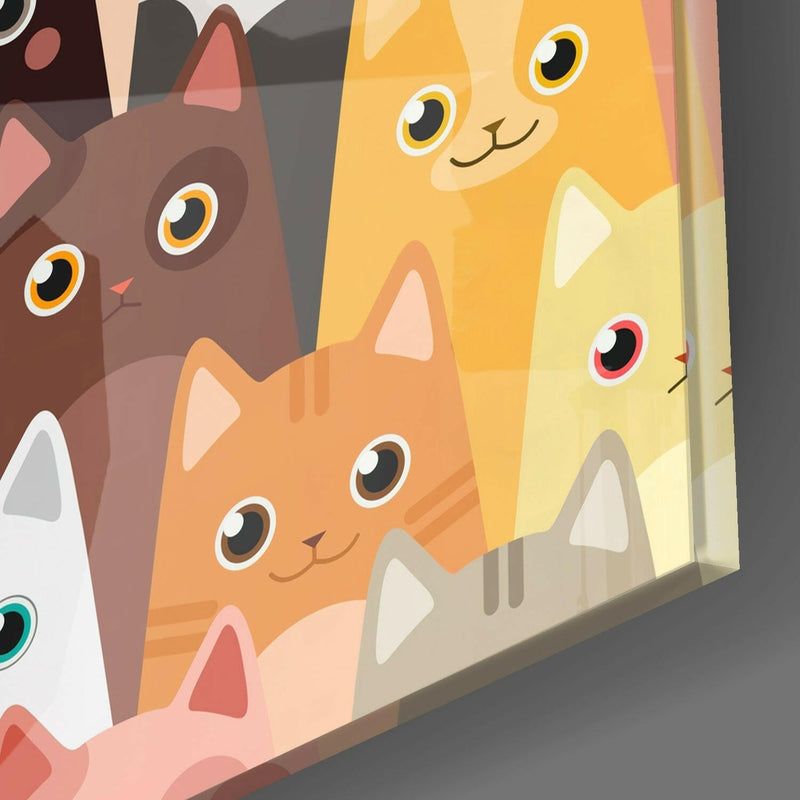 Cats Glass Wall Art