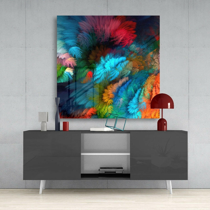 Color Explosion Glass Wall Art
