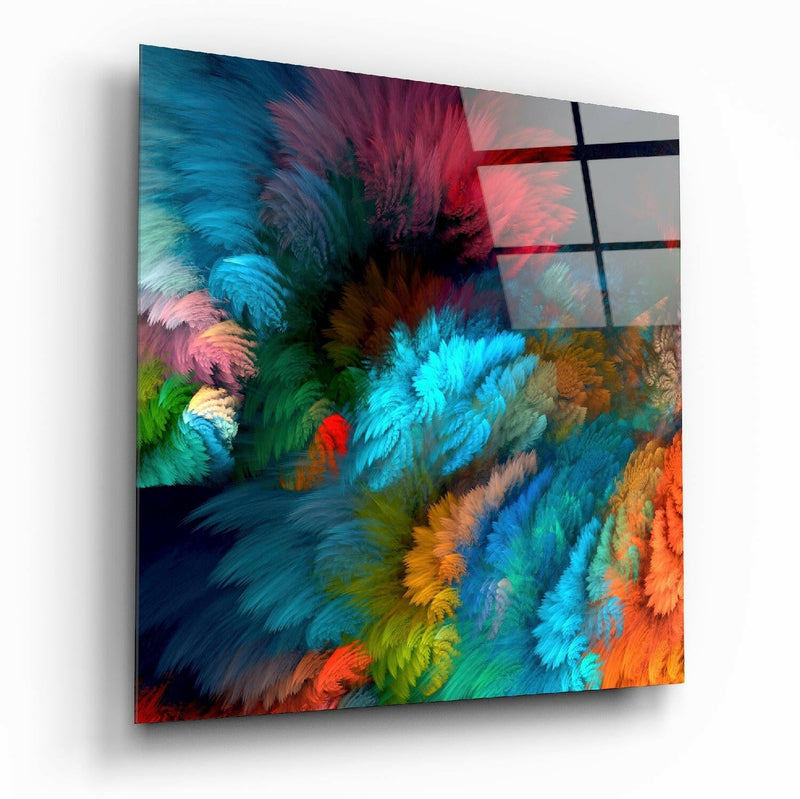 Color Explosion Glass Wall Art