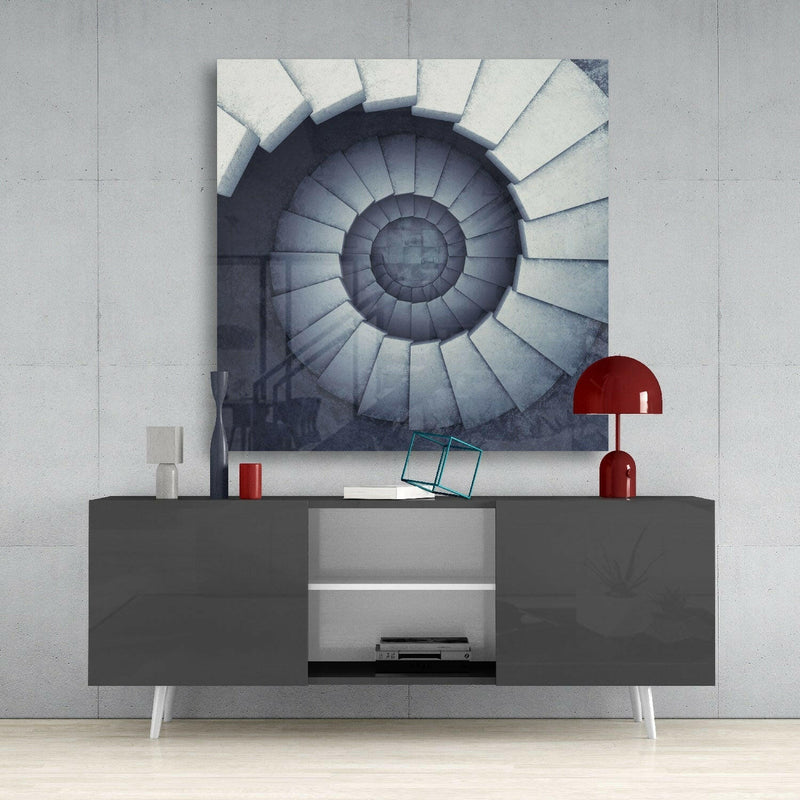 Endless Stairs Glass Wall Art