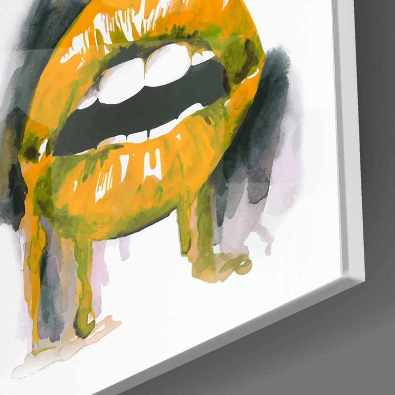 Colored Lips Glass Wall Art