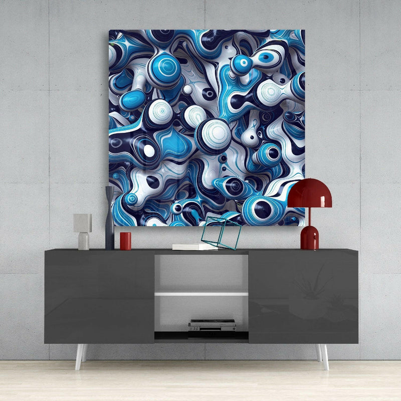 Blue Balls Glass Wall Art