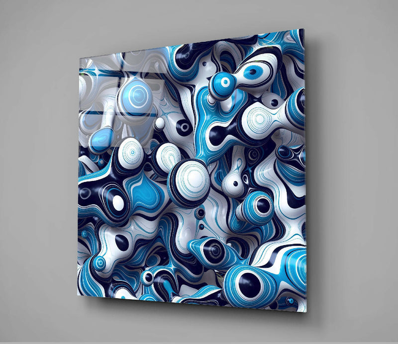 Blue Balls Glass Wall Art
