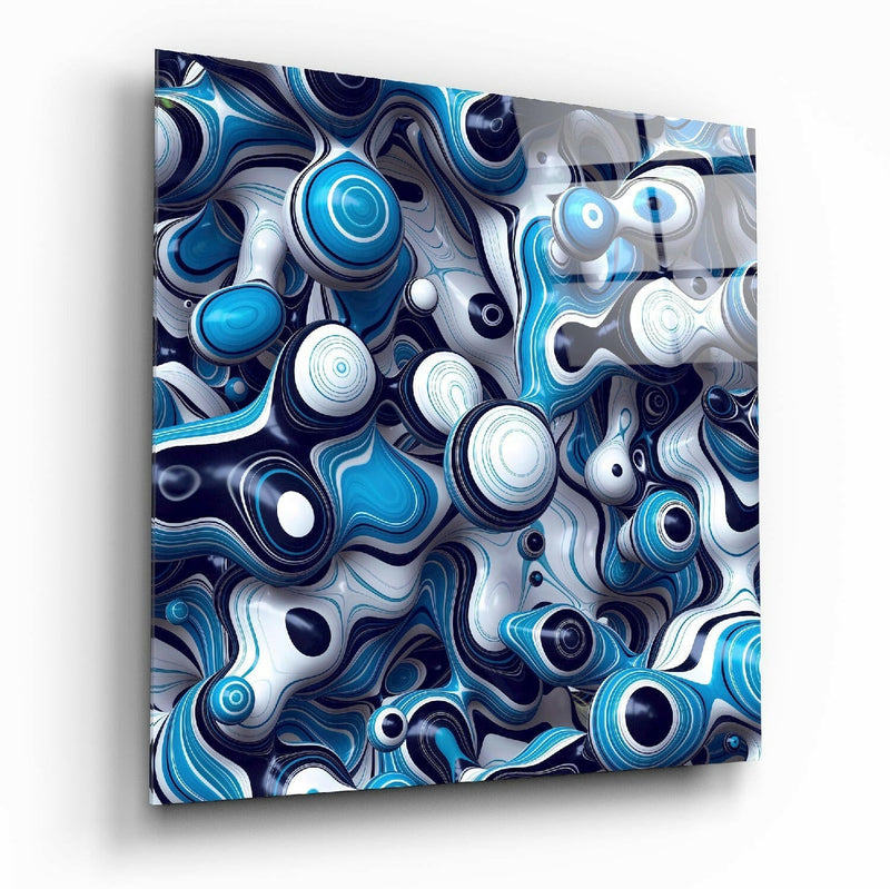 Blue Balls Glass Wall Art