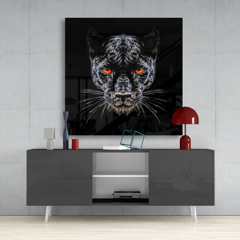Panther Glass Wall Art