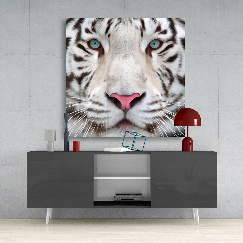 White Tiger Glass Wall Art