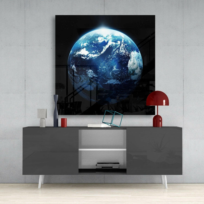 World Glass Wall Art