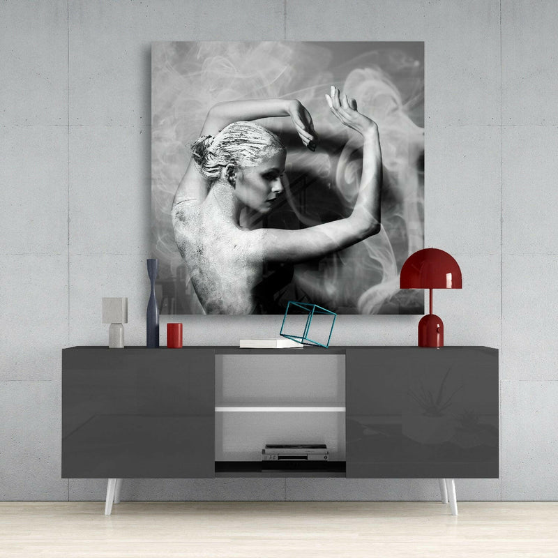 Smoke Dancing Glass Wall Art