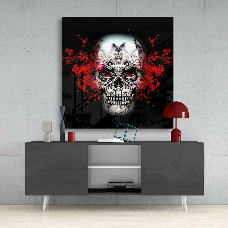 Skull Glass Wall Art