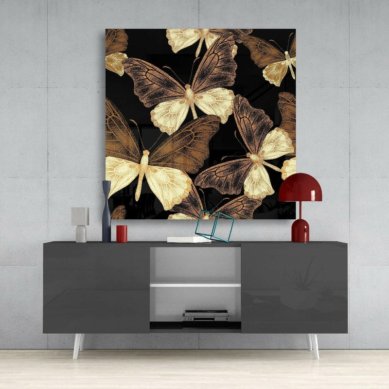 Butterflies Glass Wall Art