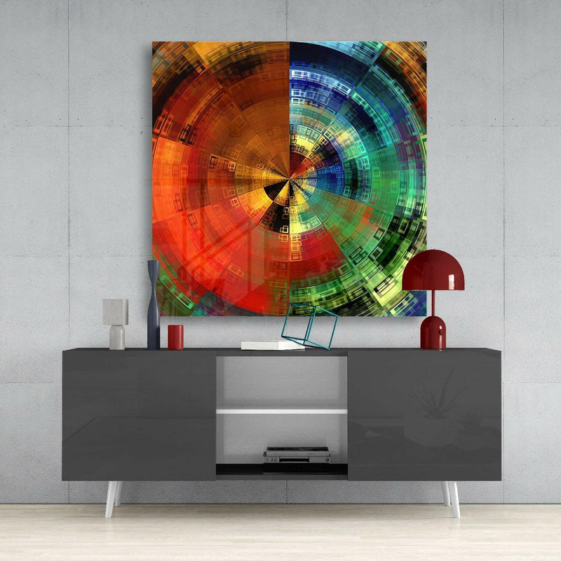 Color Wheel Glass Wall Art