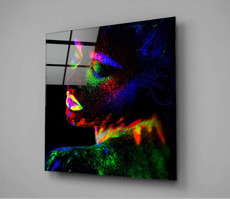 Neon Color Makeup Glass Wall Art