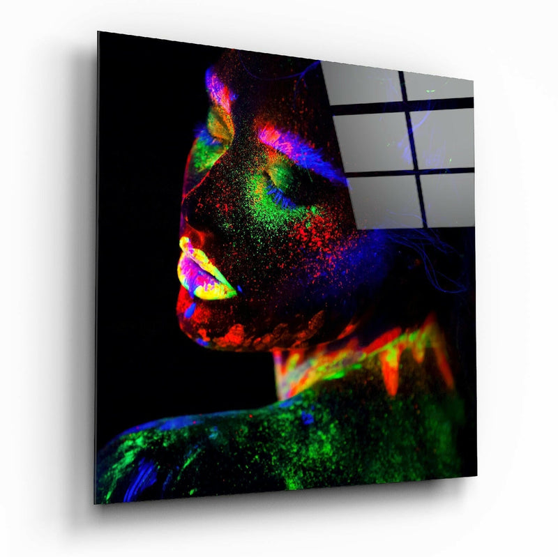 Neon Color Makeup Glass Wall Art