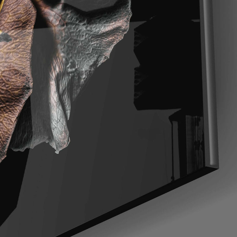 Dried Rose Glass Wall Art