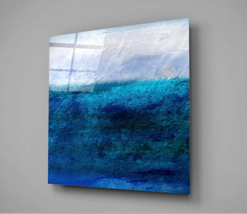 Shades of Blue Glass Wall Art
