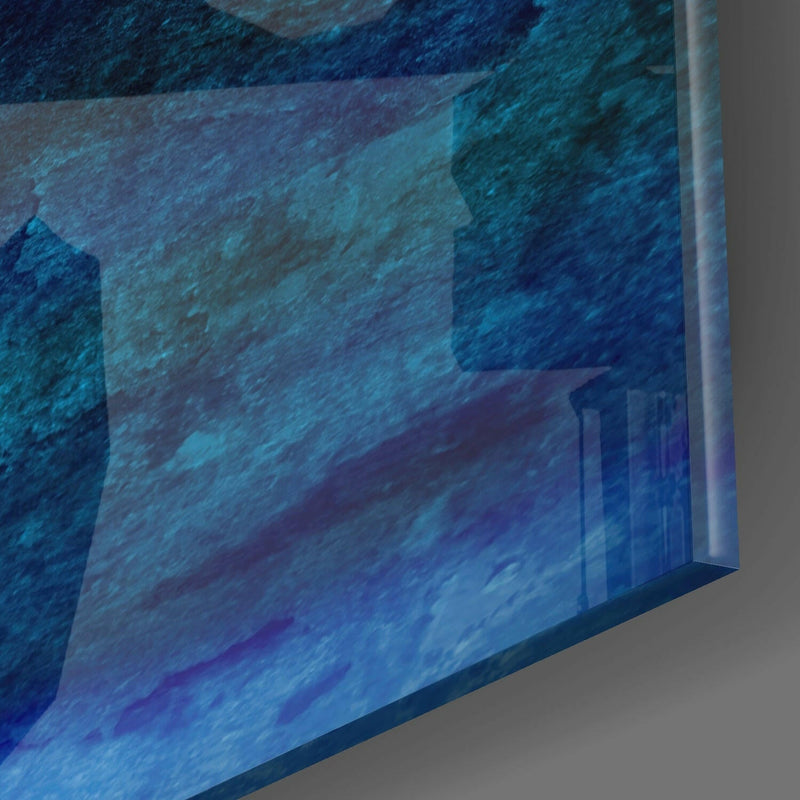 Shades of Blue Glass Wall Art