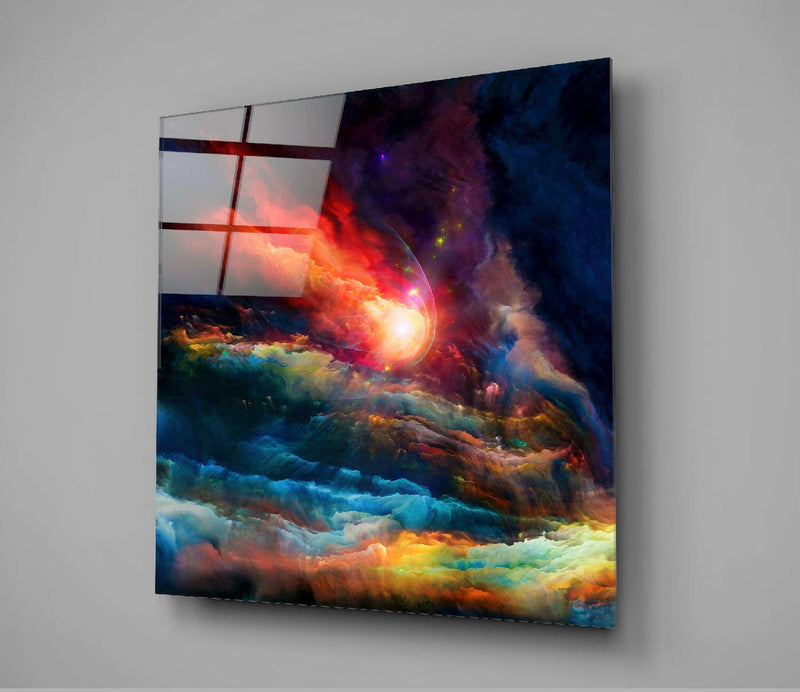 Colors of Space Glass Wall Art