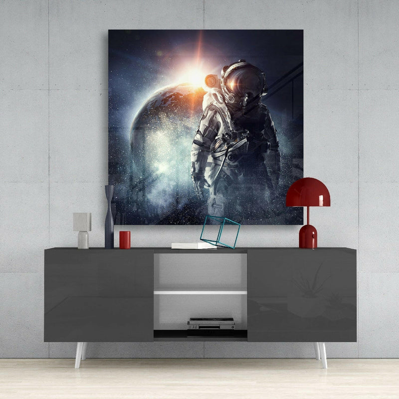 Astronaut Glass Wall Art