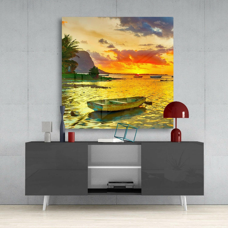 Sunset Glass Wall Art