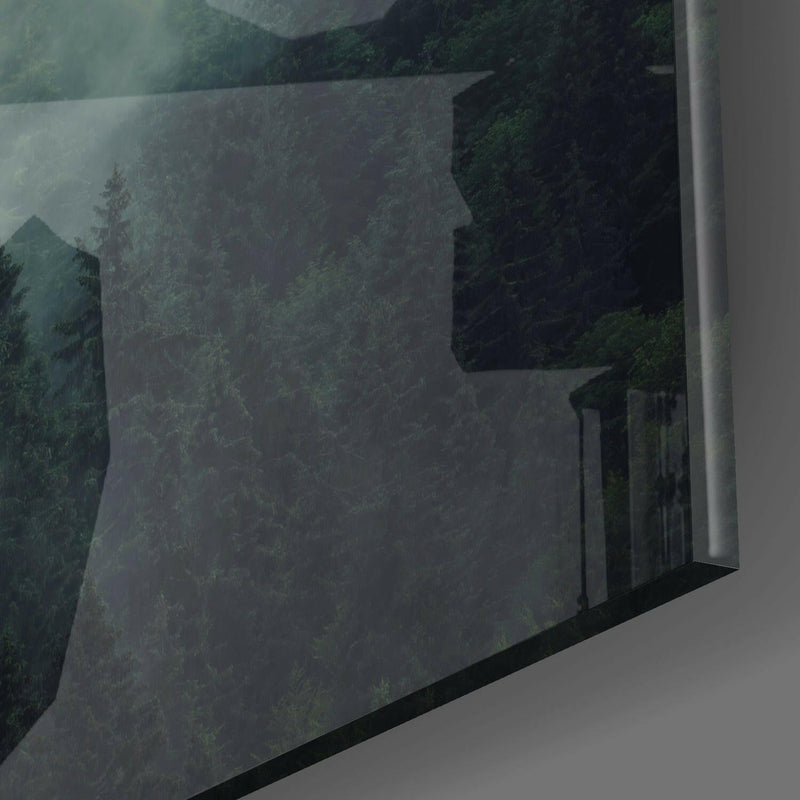 Foggy Forest Glass Wall Art