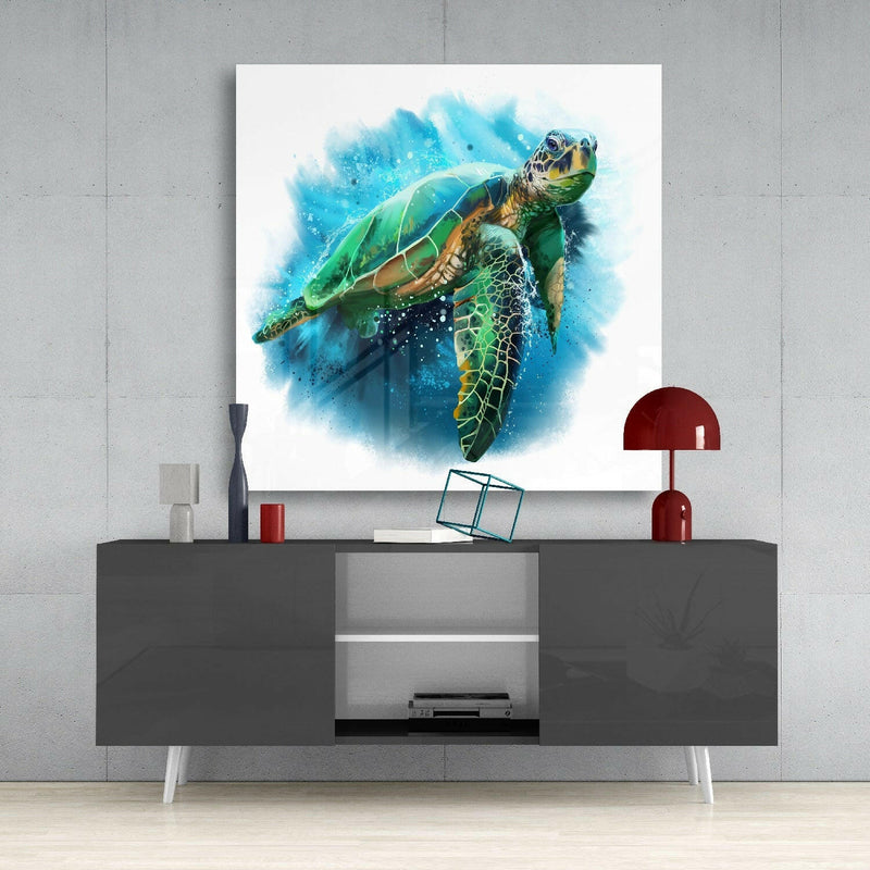 Caretta Caretta Glass Wall Art