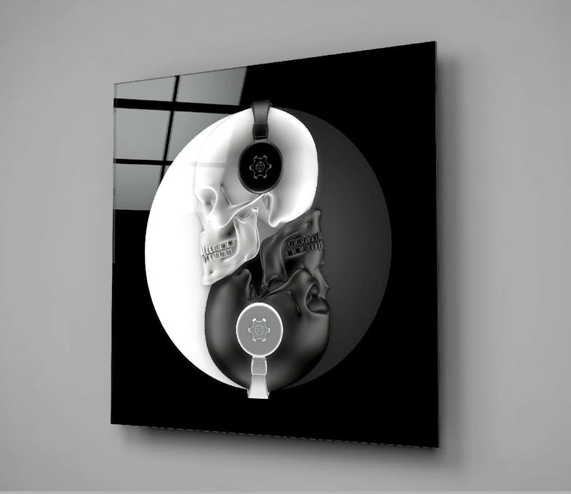 Black and White Glass Wall Art