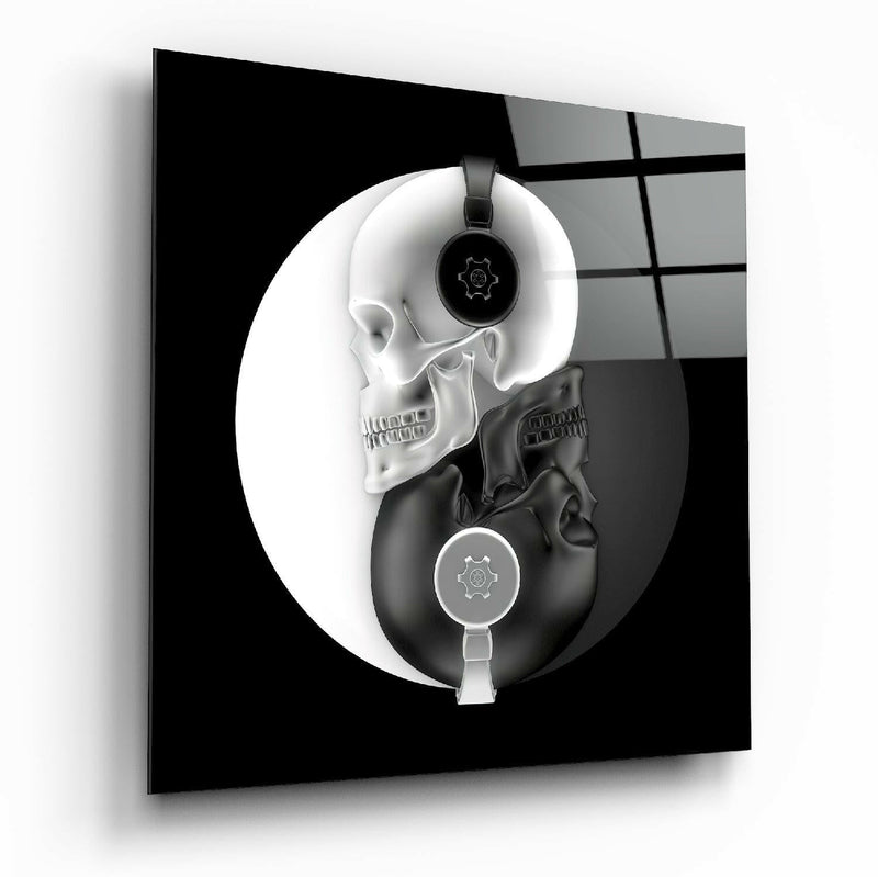 Black and White Glass Wall Art