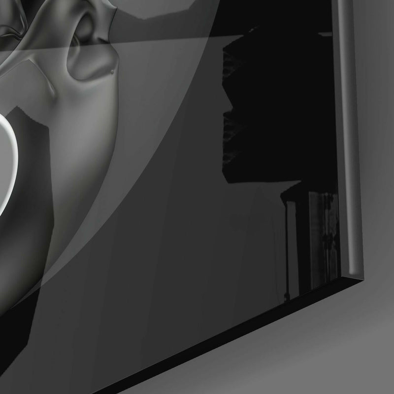 Black and White Glass Wall Art