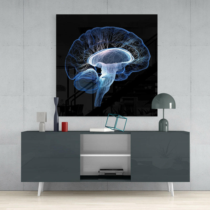 Brain Glass Wall Art