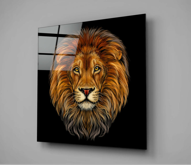 Lion Glass Wall Art