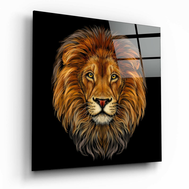 Lion Glass Wall Art