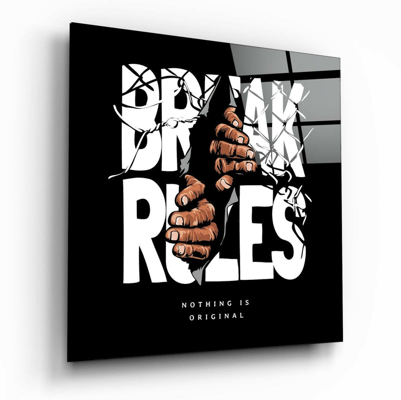 Rule Breaker Glass Wall Art