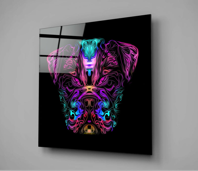 Angry Dog Glass Wall Art