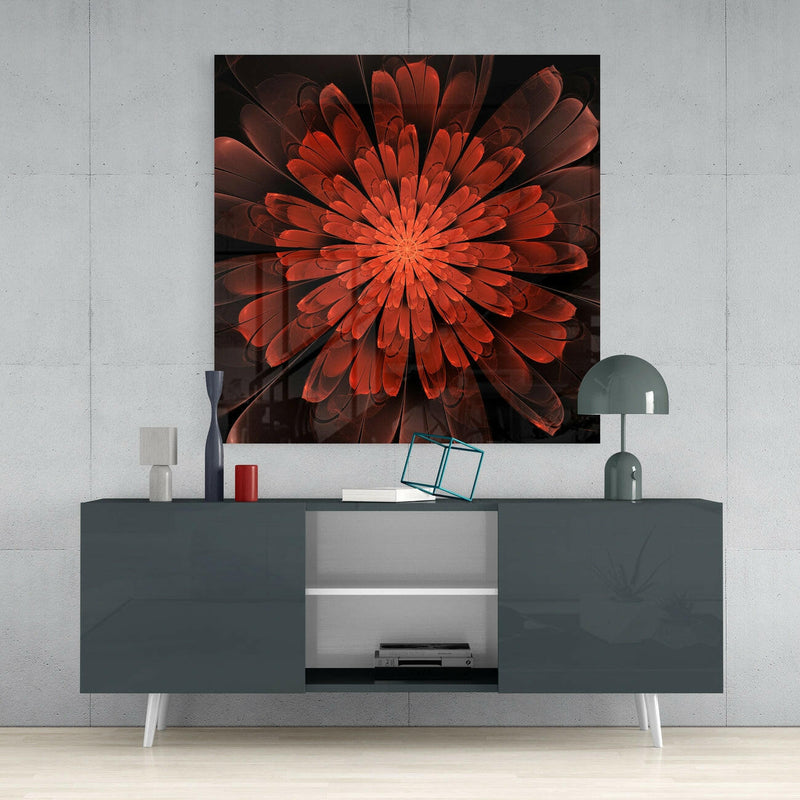Flower Glass Wall Art