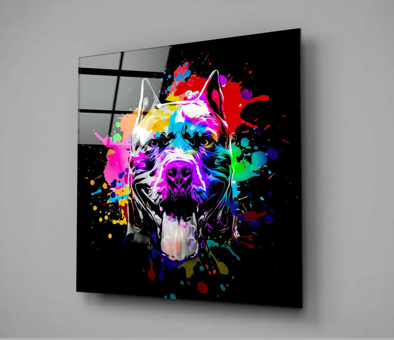 Pitbull Glass Wall Art