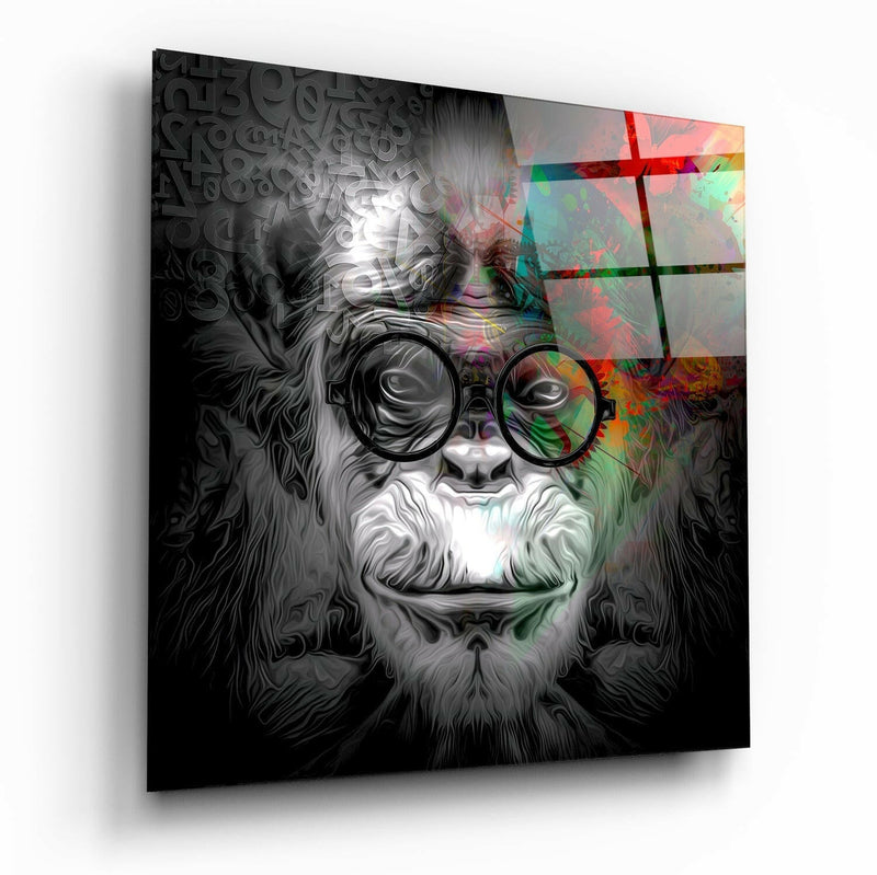 Wise Monkey Glass Wall Art