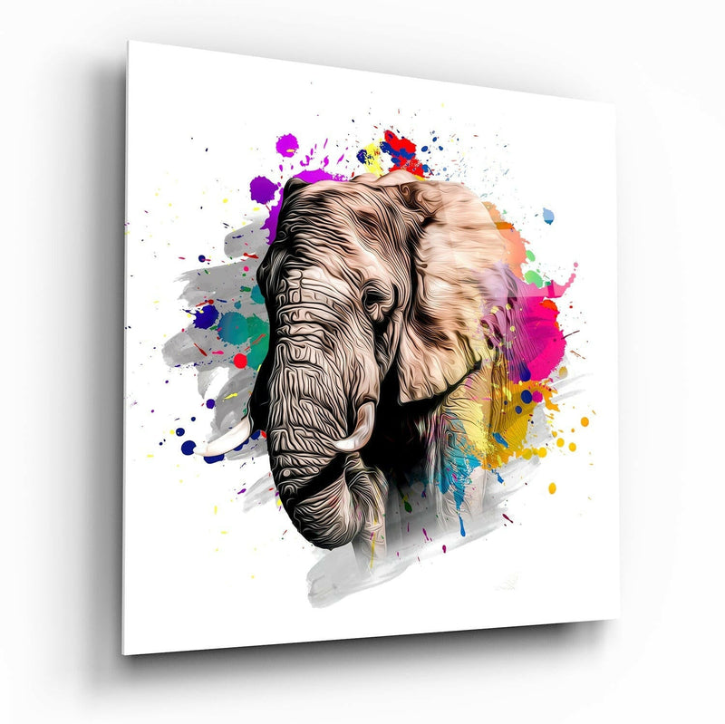 Elephant Glass Wall Art