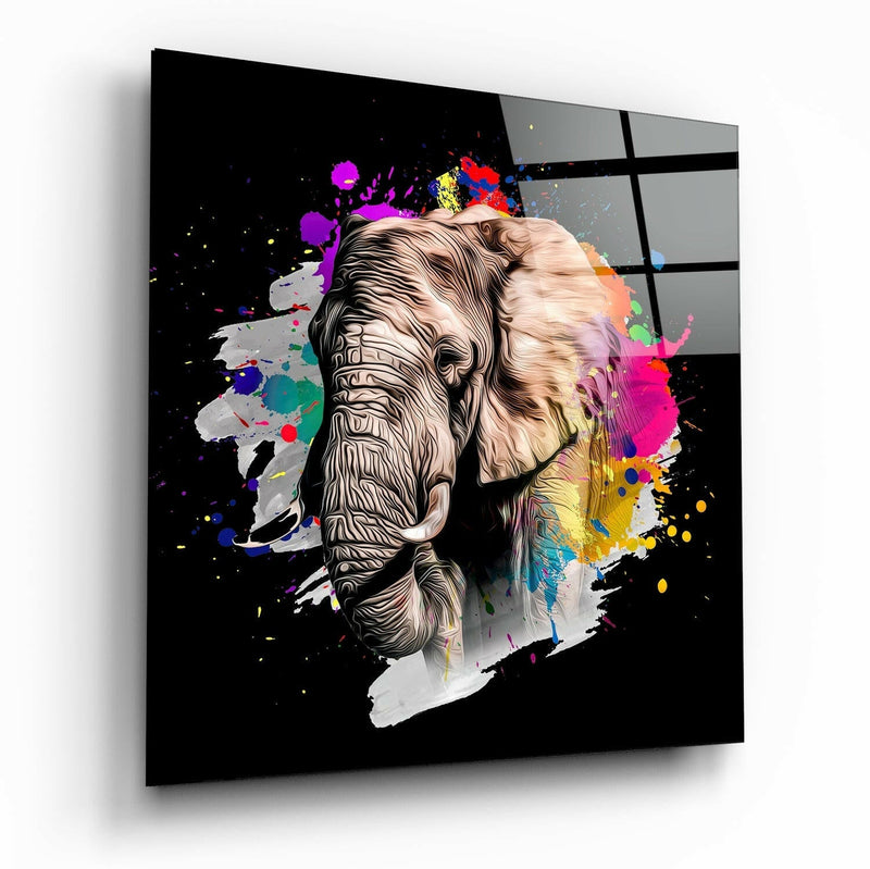 Elephant Glass Wall Art