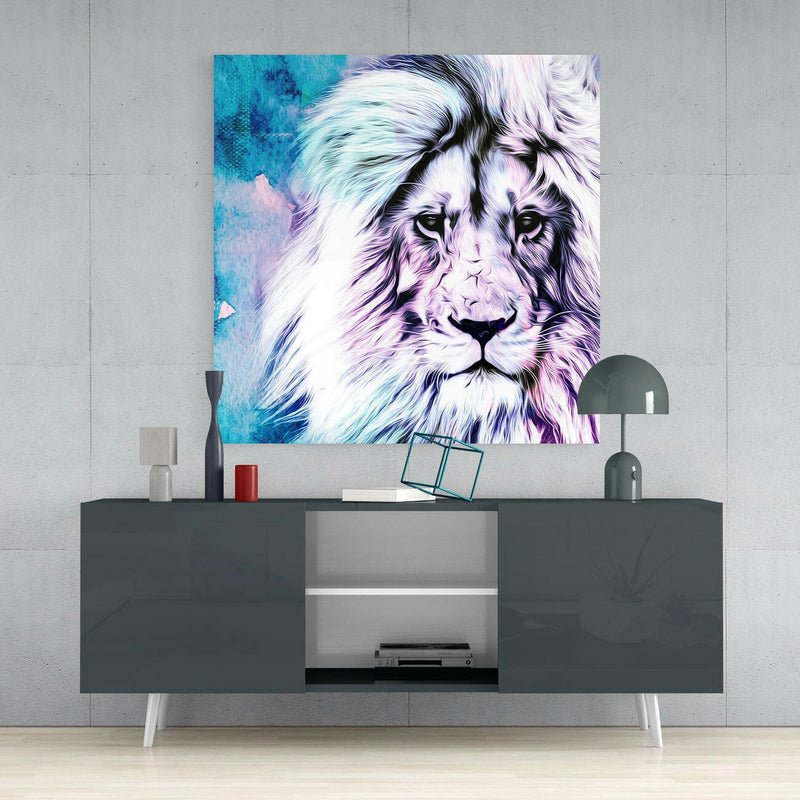 Lion Glass Wall Art