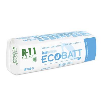 Knauf Ecobatt R-11 Kraft Faced Fiberglass Insulation Batts - All Sizes