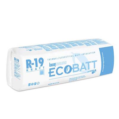 Knauf Ecobatt R-19 Kraft Faced Fiberglass Insulation Batts - All Sizes