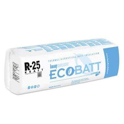 Ecobatt R-25 Kraft Faced Fiberglass Insulation Batts - All Sizes