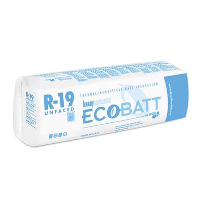 Knauf Ecobatt R-19 Unfaced Fiberglass Insulation Batts - All Sizes