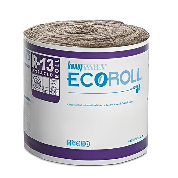 Knauf Ecoroll R-13 Unfaced Fiberglass Insulation Roll 3.5 in x 15 in x 62.7 ft (6 Rolls)